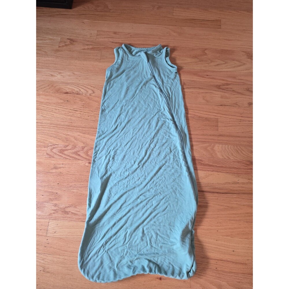 Quince Bamboo Baby Sleep Bag Sack Full Zip Wearable Blanket Green Sz M